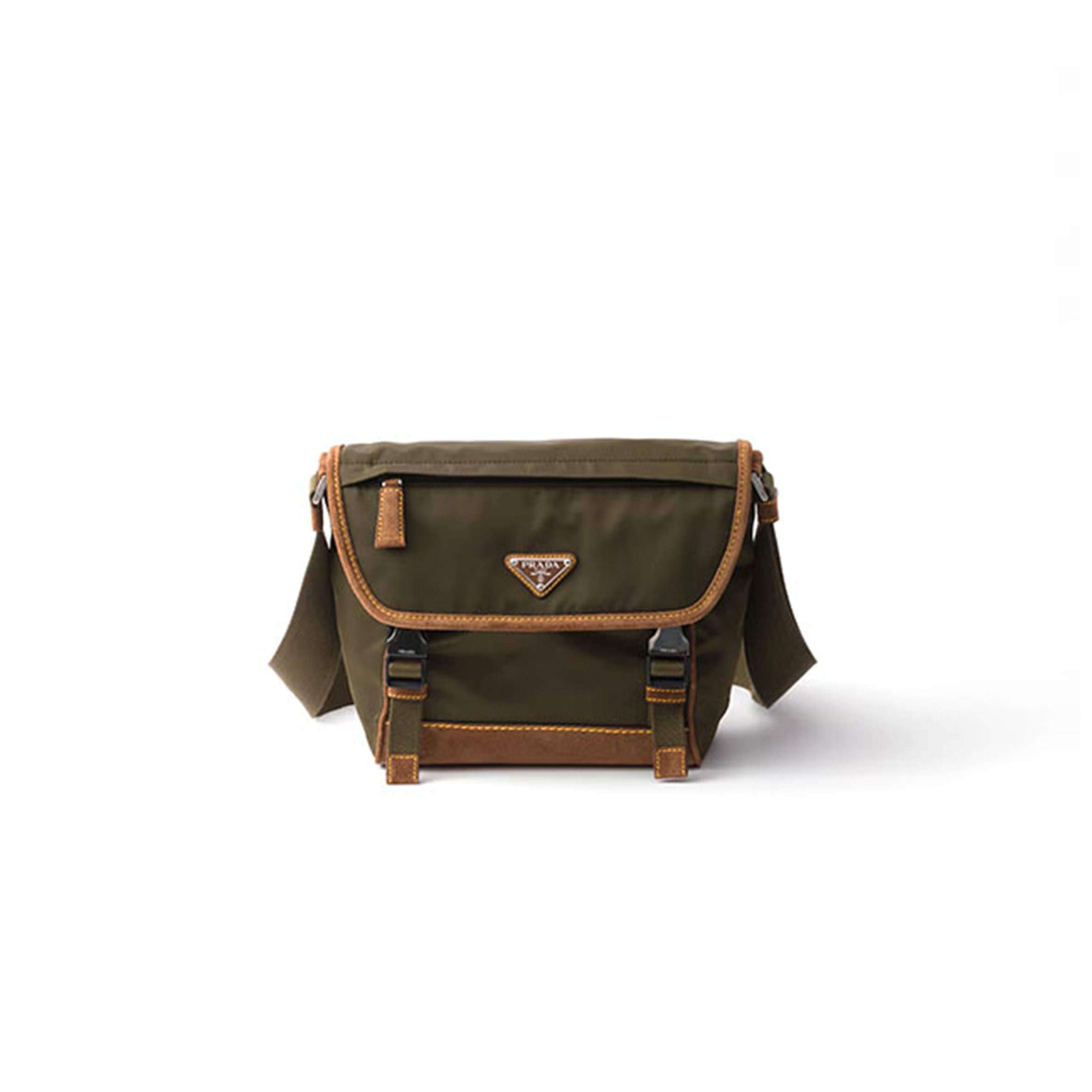 PRADA MEDIUM RE-NYLON AND SUEDE SHOULDER BAG 2VD066 (20*19*10cm)